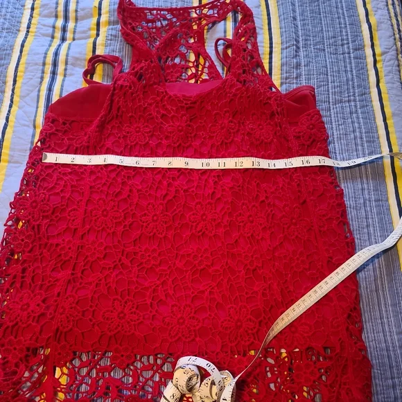 Fuschia Dressbarn Crochet Top size XL - Picture 3 of 8
